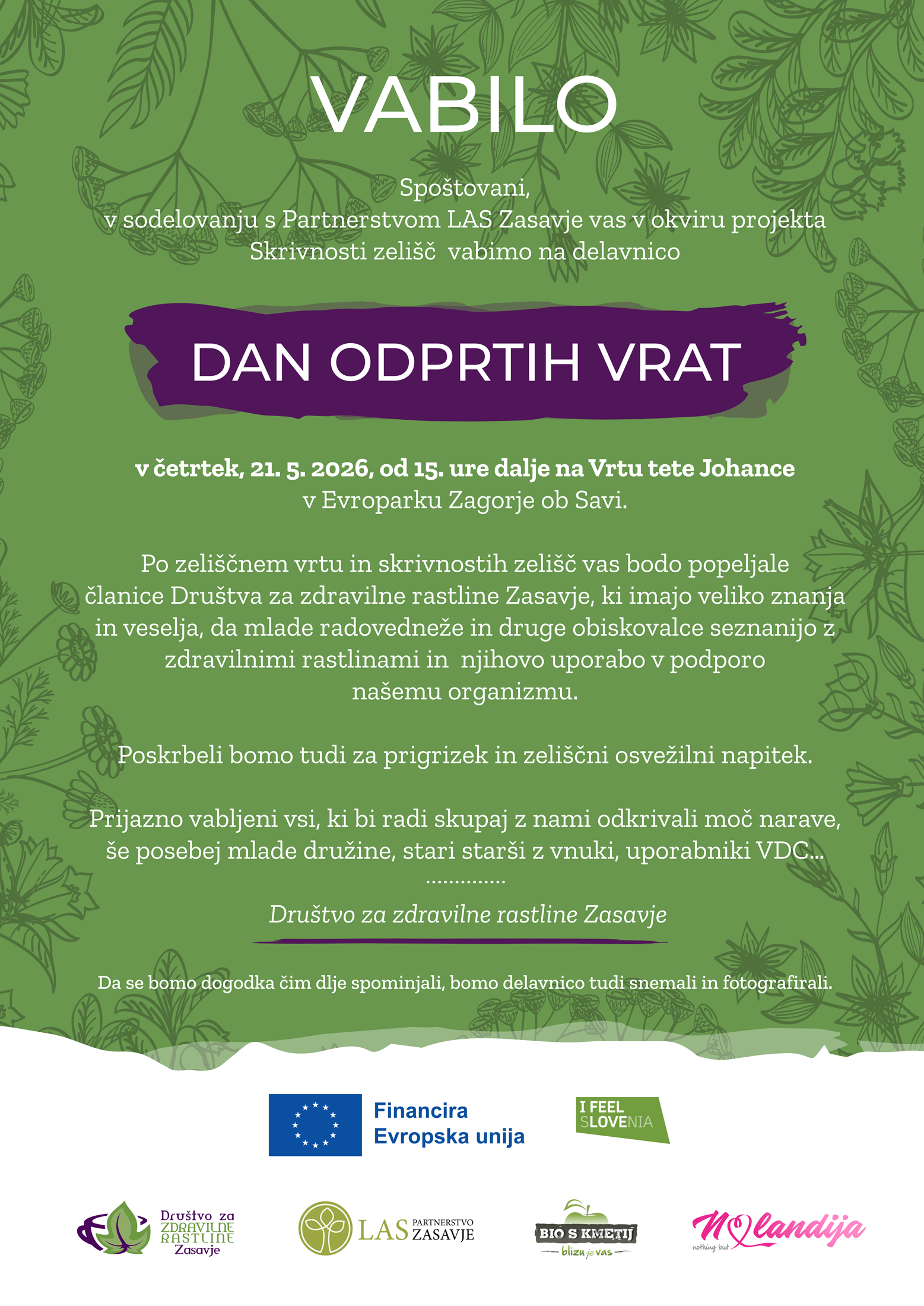 Dan odprtih vrat na Vrtu tete Johance, maj 2026